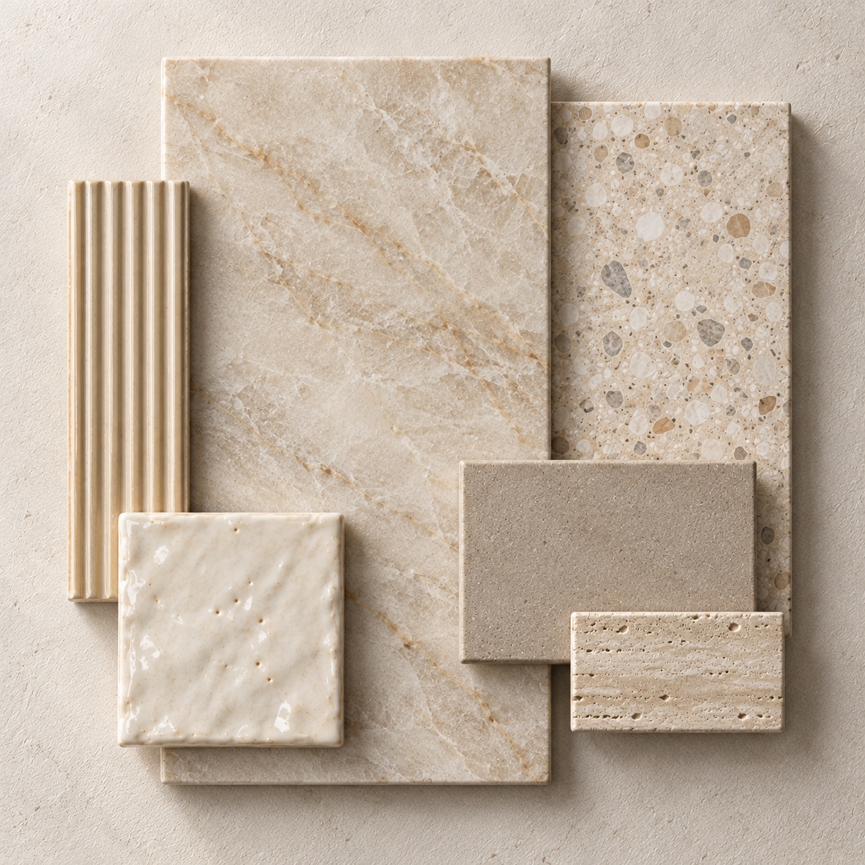 Lapis Steinwerk - Keramik Collage Beige Lapis Steinwerk Keramik Collage Beige