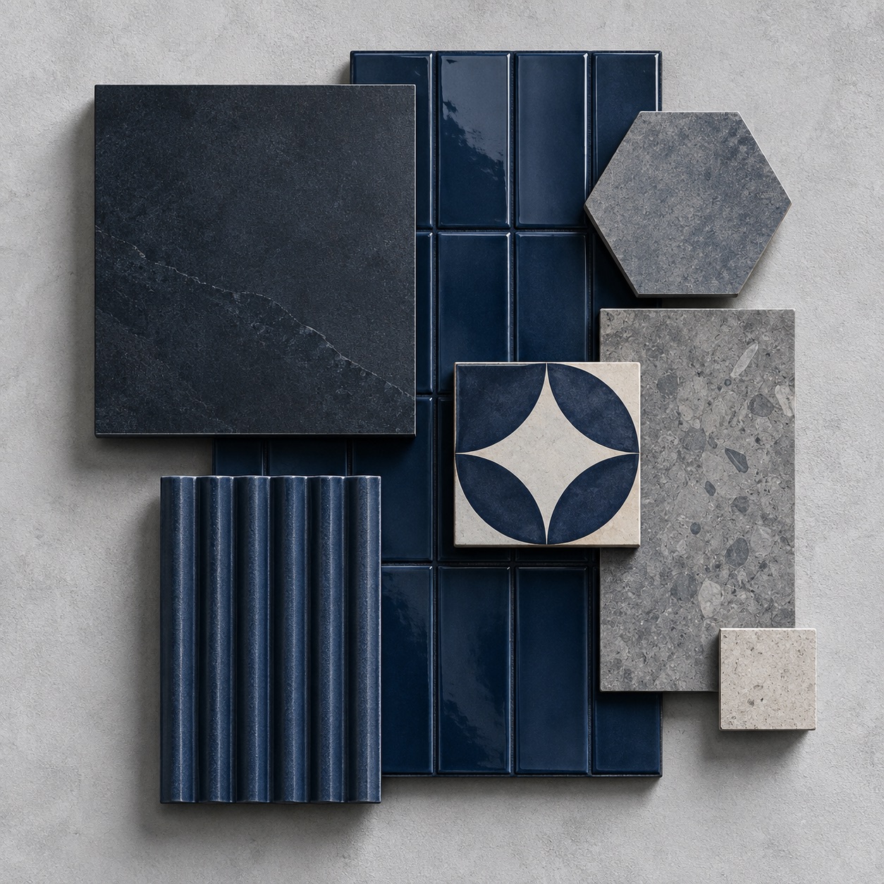 Lapis Steinwerk - Keramik Collage Blau Lapis Steinwerk Keramik Collage Blau 1