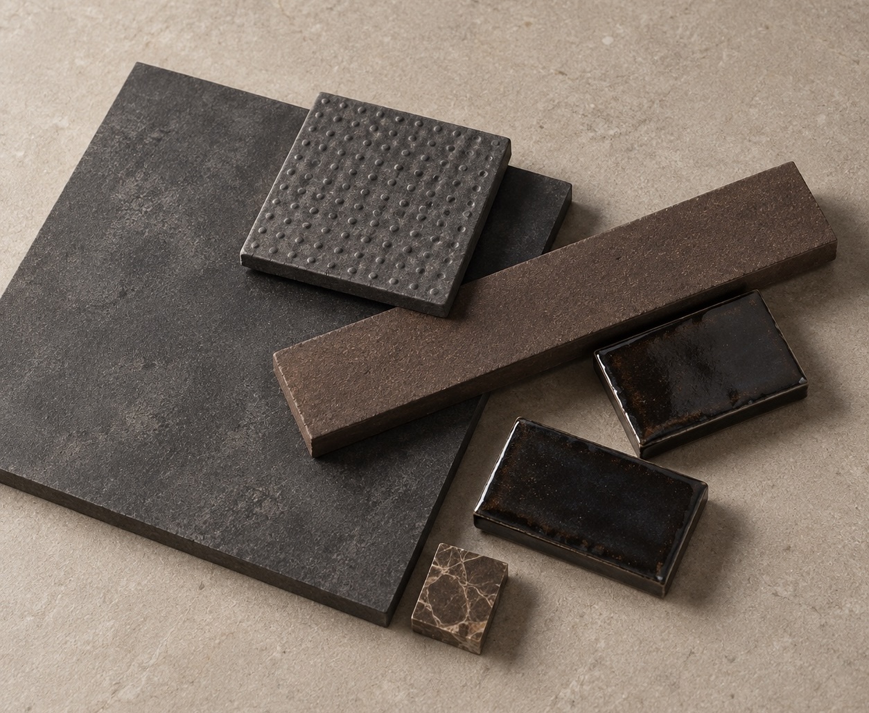 Lapis Steinwerk - Keramik Collage Dunkelbraun Crop Lapis Steinwerk Keramik Collage Dunkelbraun Crop